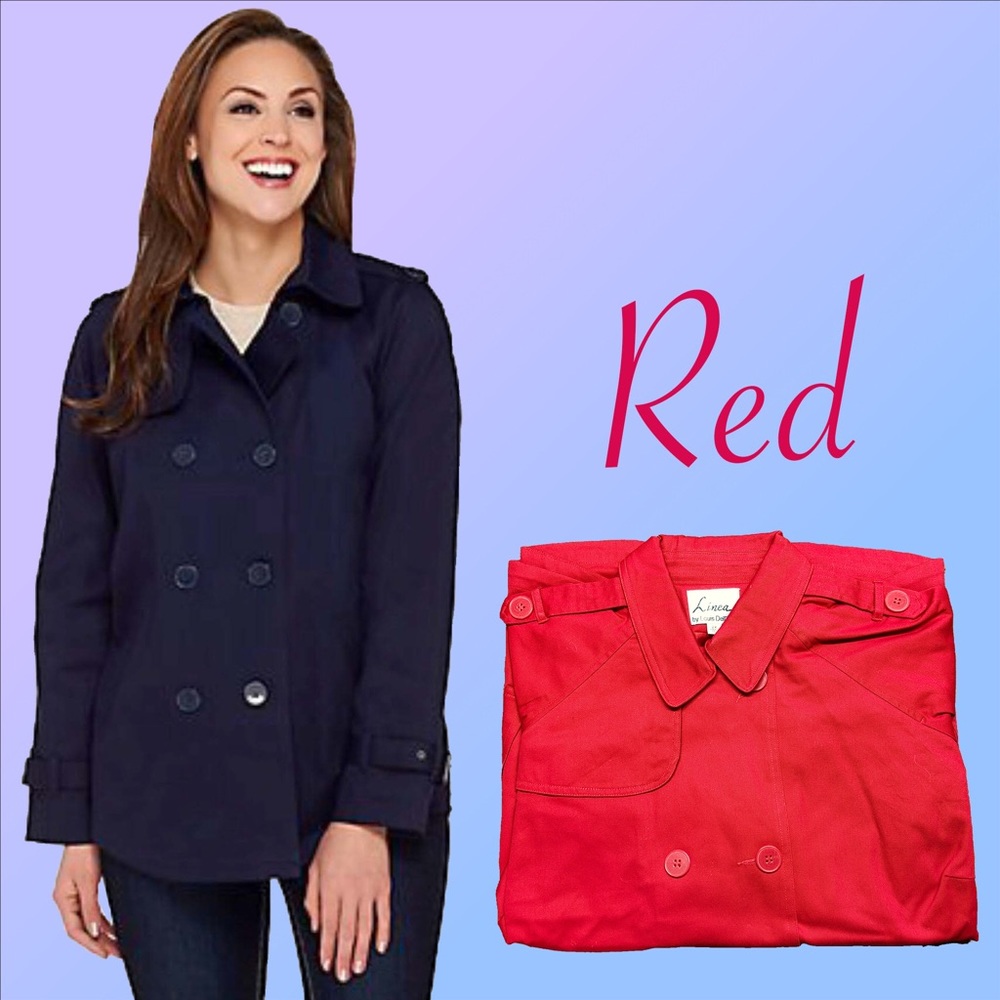 Louis Dell'Olio Button Front Jacket, 2X Red NWT